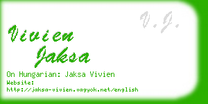 vivien jaksa business card